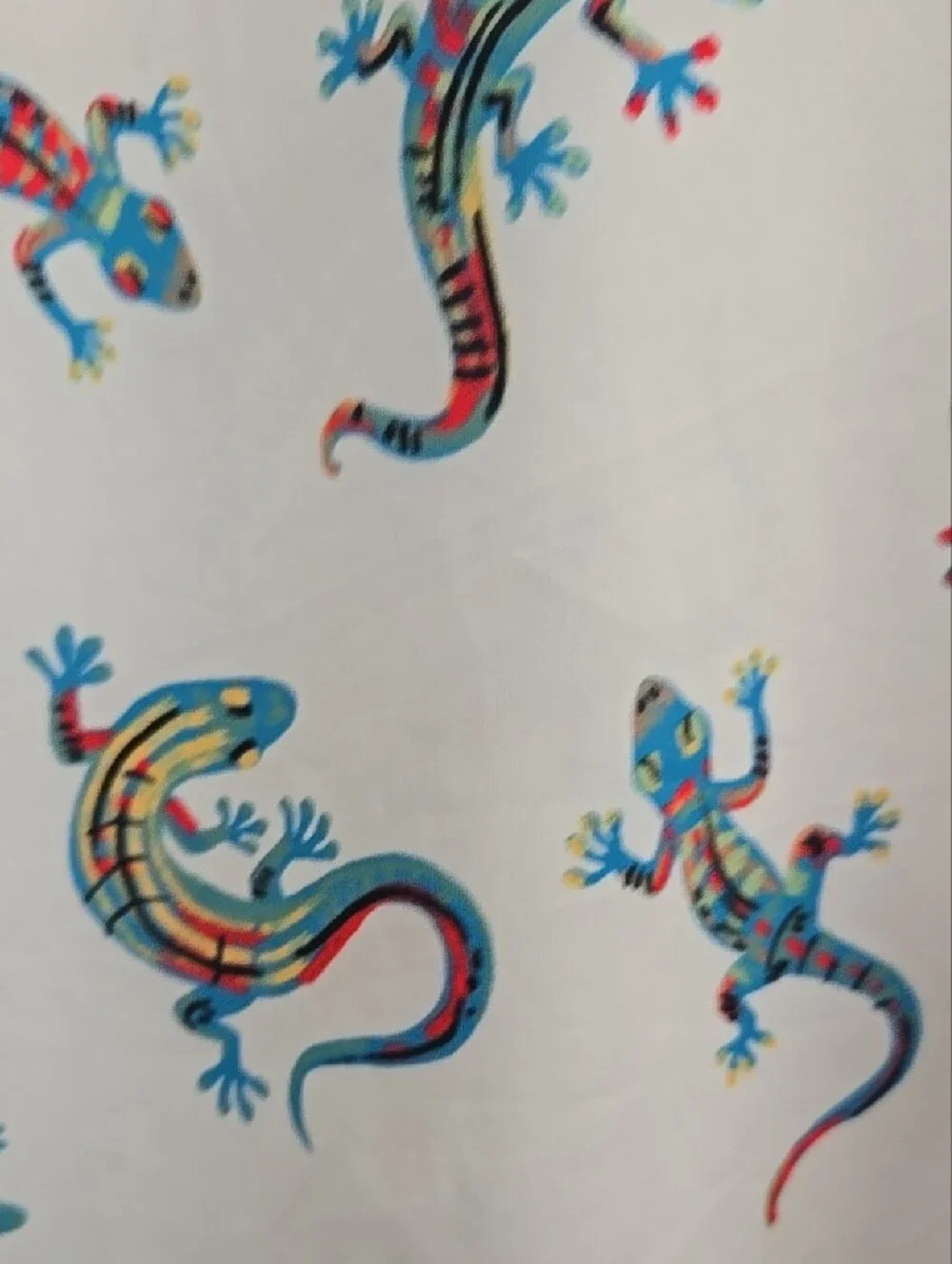 chubbies White Polo with Multicolor Gecko Print